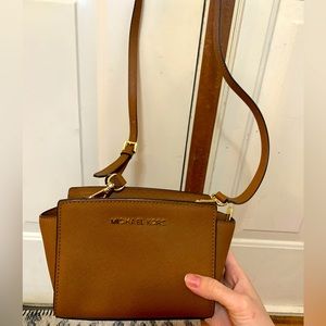 Michael Kors camel mini crossbody handbag